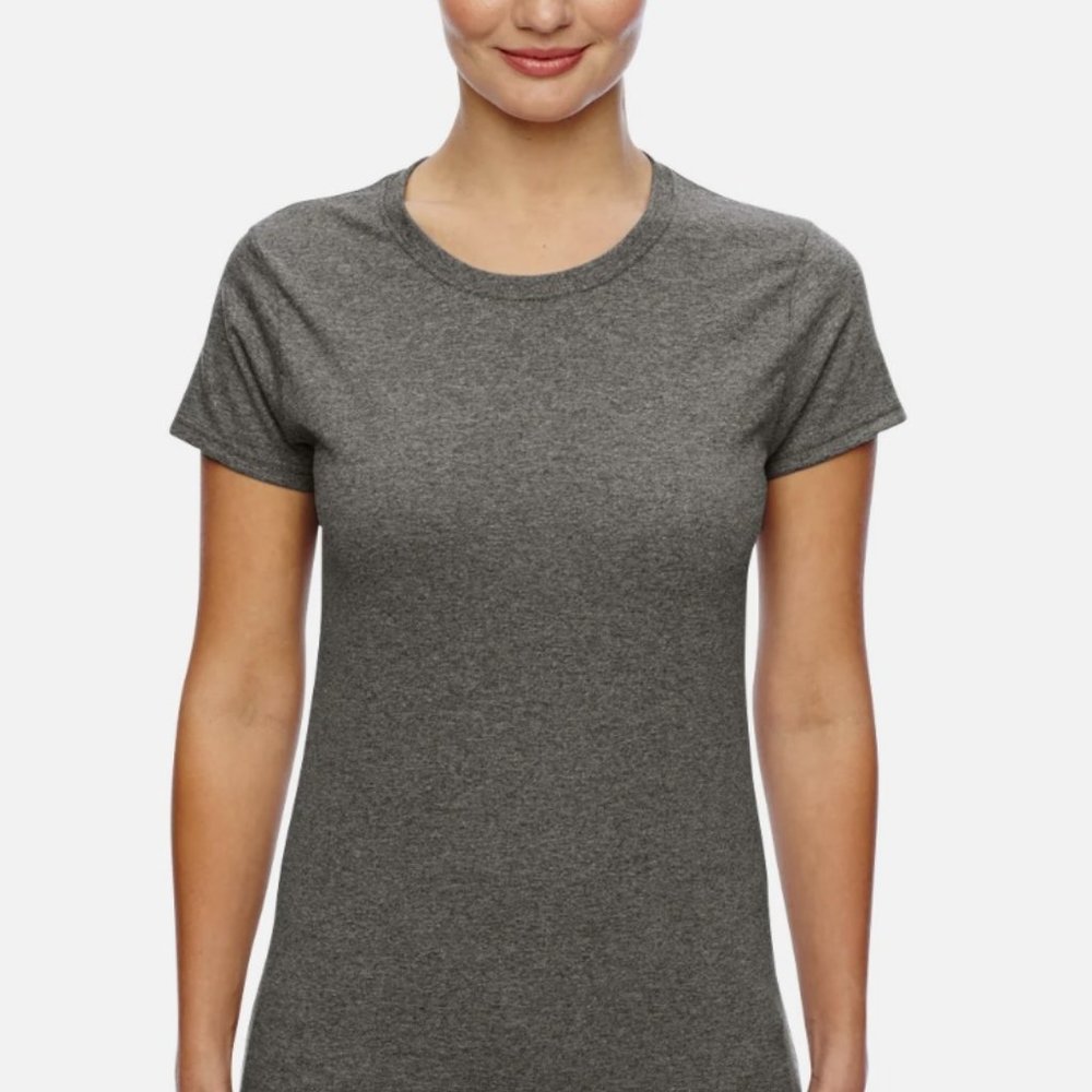 5 Pieces G500L Women’s Gildan Graphite Heather Tshirts Plain Size L